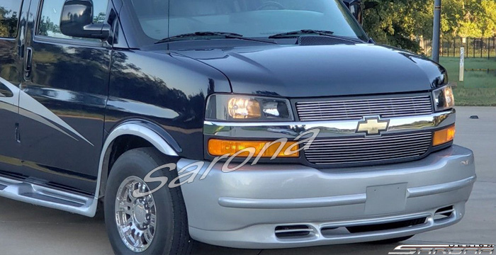 Custom Chevy Express Van  All Styles Front Bumper (2003 - 2023) - $590.00 (Part #CH-052-FB)